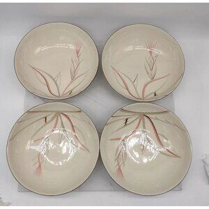 MCM Winfield Dragon Flower 4 Ramen Serving Bowls 9 3/8 x 3" Fine Porcelain USA